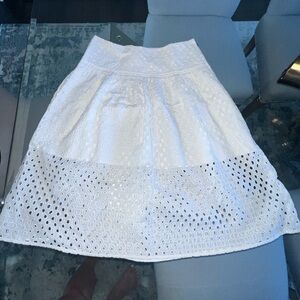 Banana Republic white skirt